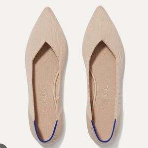 Rothy's The Point Ballet Flats Cream/Beige Size 12